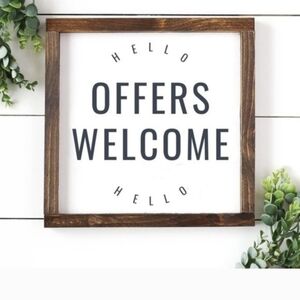 Wooden Framed Welcome Sign